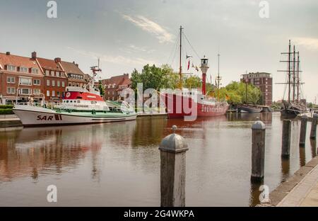 Emden, Musées-Feuerschiff 'Amrumbank Banque D'Images