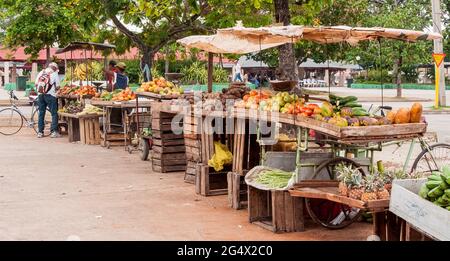 Marché agricole de Sandino à Santa Clara, année 2012 Banque D'Images