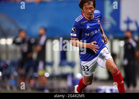 Stade de football NHK Spring Mitsuzawa, Kanagawa, Japon. 23 juin 2021. Stade de football NHK Spring Mitsuzawa, Kanagawa, Japon. 23 juin 2021. Takuya AMA (F.Marinos), 23 JUIN 2021 - football : 2021 match de la Ligue J1 entre Yokohama F.Marinos 2-0 Sagan Tosu au NHK Spring Mitsuzawa football Stadium, Kanagawa, Japon. Credit: Yohei Osada/AFLO SPORT/Alay Live News Banque D'Images