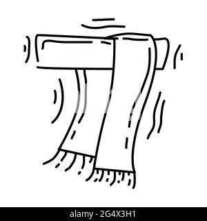 Aire de jeux enfants scarfing, jouer, enfants, jardin d'enfants. Jeu d'icônes dessiné à la main, contour noir, icône de Doodle, dessin d'icône de vecteur. Illustration de Vecteur