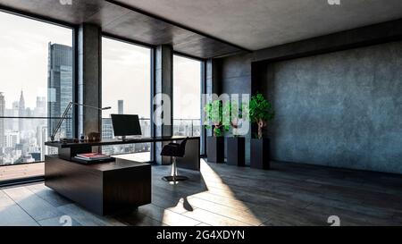 Design 3D du bureau moderne