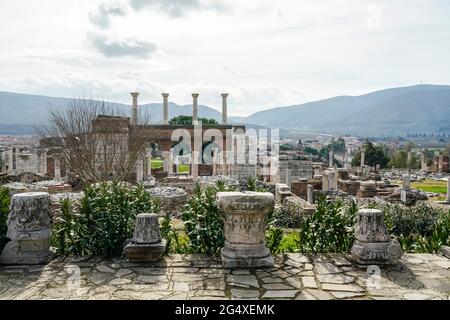 Turquie, province d'Izmir, Selcuk, ruines antiques de la basilique Saint-Jean Banque D'Images