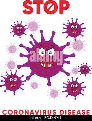 Illustration vectorielle infection par le virus corona. 2019-ncov virus.corona virus microbe. corona virus danger, corona cellule Illustration de Vecteur