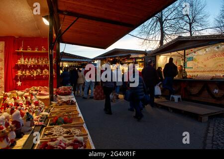 FRANCE, HAUT-RHIN (68), MARCHÉ DE NOËL DE RIQUEWIHR Banque D'Images