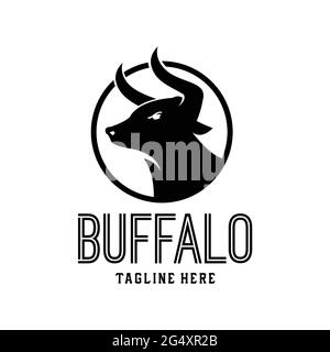 logo buffalo inspiré du design exclusif Illustration de Vecteur