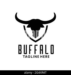 logo buffalo inspiré du design exclusif Illustration de Vecteur