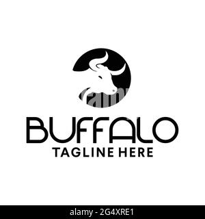 logo buffalo inspiré du design exclusif Illustration de Vecteur