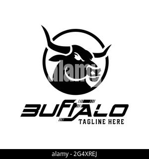 logo buffalo inspiré du design exclusif Illustration de Vecteur