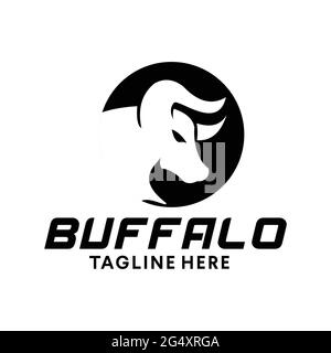 logo buffalo inspiré du design exclusif Illustration de Vecteur