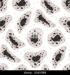 Motif sans couture avec points noirs. Spores de moisissures toxiques. Champignons et bactéries. Épidémie de champignon noir. Maladie de la mucormycose. Vecteur isolé Illustration de Vecteur