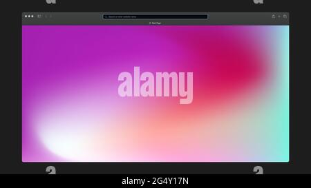 Fenêtre navigateur moderne. Dégradé sur fond noir. Maquette horizontale isolée. Illustration vectorielle Illustration de Vecteur