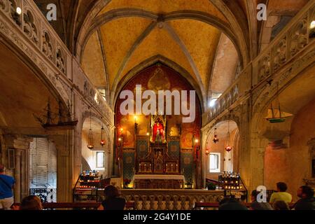 FRANCE, LOT (46), HAUT-QUERCY, ROCAMADOUR, CHAPELLE NOTRE-DAME DE ROCAMADOUR Banque D'Images