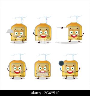 Personnage de dessin animé d'arrack de noix de coco avec diverses émoticônes de chef. Illustration vectorielle Illustration de Vecteur