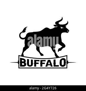 logo buffalo inspiré du design exclusif Illustration de Vecteur