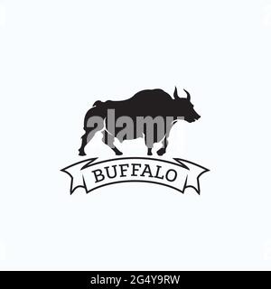 logo buffalo inspiré du design exclusif Illustration de Vecteur