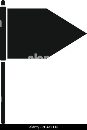 Icône de drapeau d'hurlement, style simple Illustration de Vecteur