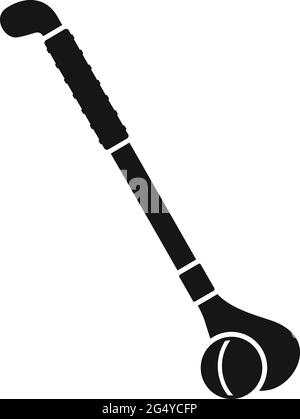 Icône de boule de bâton de hurling, style simple Illustration de Vecteur
