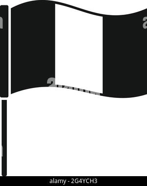 Icône représentant un drapeau irlandais, style simple Illustration de Vecteur