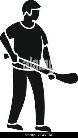 Icône de joueur hurlant, style simple Illustration de Vecteur