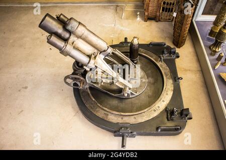 Musée de l'Artillerie - Draguignan (Var,France) Allemand 75 mm mininwerder mod 1916 Banque D'Images