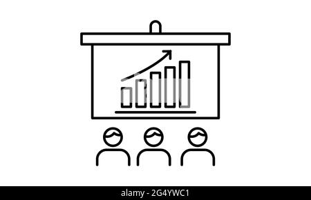 Image vectorielle d'icône de présentation professionnelle Illustration de Vecteur