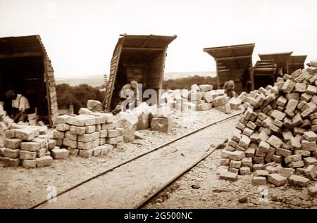 Talus de coupe, carrière de Rubislaw début 1900 Banque D'Images