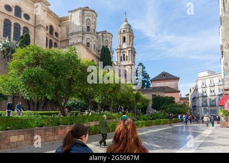 Malaga, province de Malaga, Costa del sol, Espagne. La cathédrale de la Renaissance. Le nom complet en espagnol est la Santa Iglesia Catedral Basilica de la Encarnacion. Banque D'Images