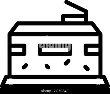 Icône de la boîte d'expédition. Outline Expedition box vector icon for web design isolé sur fond blanc Illustration de Vecteur