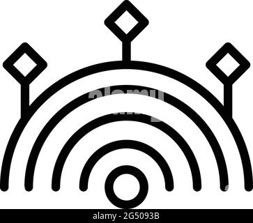 Icône de réalité de projection hologramme. Contour hologramme projection réalité icône vecteur pour la conception de sites Web isolée sur fond blanc Illustration de Vecteur