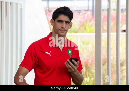 Yassine Bounou Bono, footballeur Banque D'Images