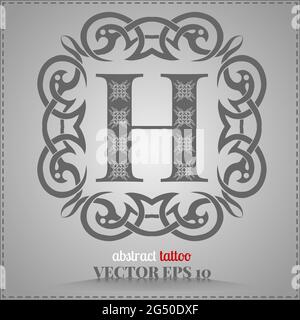 Motif celtique, personnalisé, élément abstrait tatouage pour votre créativité Banque D'Images