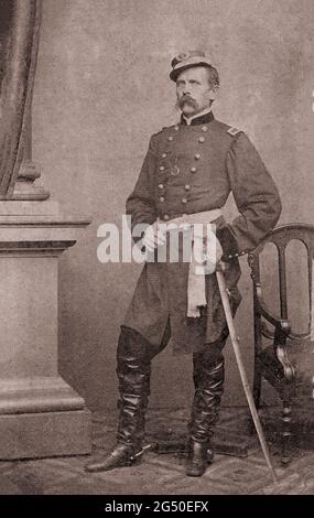 Photo d'époque du général Louis Blanker. Louis Blenker (Lewis Blenker, 1812 – 1863) était un soldat allemand, participant à la Révolution allemande de 1848, Banque D'Images