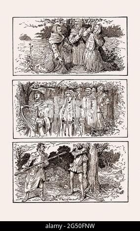 Bold Robin Hood et son groupe hors-la-loi. Illustration de livre par Louis Rhead. 1912 Banque D'Images