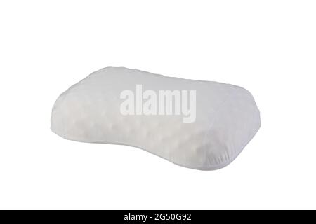Coussin en latex doux en matériau naturel pour protéger les acariens, la poussière et le soutien du cou Banque D'Images