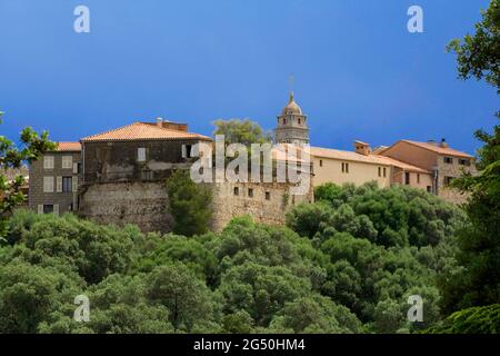 FRANCE. CORSE DU SUD (2A) PORTO VECCHIO VILLAGE. LA CITADELLE Banque D'Images