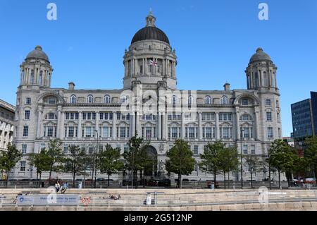 Bâtiment du port de Liverpool à Pier Head Banque D'Images