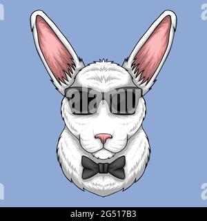 Illustration vectorielle de lunettes de lapin Illustration de Vecteur