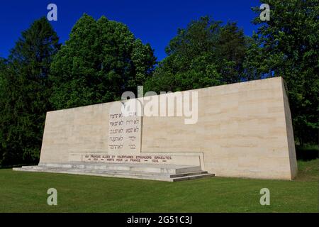 Monument Israélite (Monument Israélite) pour l'Israélite qui a combattu dans l'armée française pendant la première Guerre mondiale à Fleury-devant-Douaumont (Meuse), France Banque D'Images