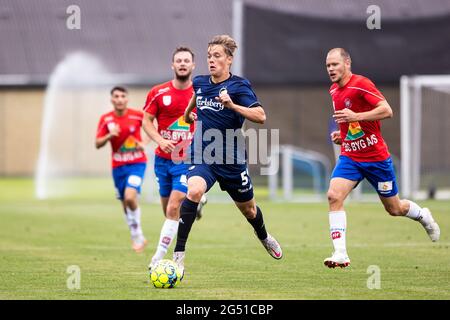 Frederiksberg, Danemark. 24 juin 2021. Daniel Haarbo (51) du FC Copenhague vu lors d'un match d'essai entre le FC Copenhague et Hvidovre AU centre de formation du FC Copenhague à Frederiksberg, au Danemark. (Crédit photo : Gonzales photo/Alamy Live News Banque D'Images