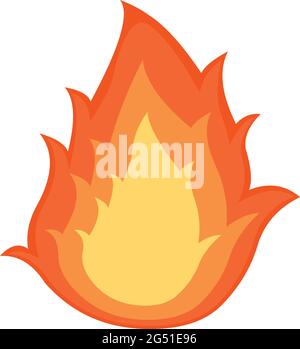 Émoticône vectoriel d'une flamme de feu Illustration de Vecteur