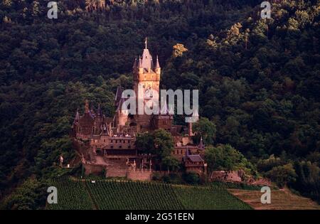 Château de Cochem, Rhénanie-Palatinat, Allemagne Banque D'Images