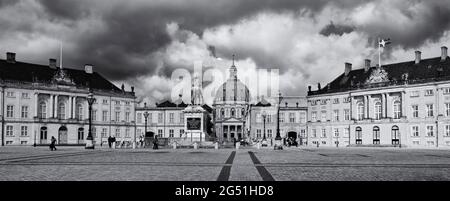 Vue sur Amalienborg, Copenhague, Danemark Banque D'Images