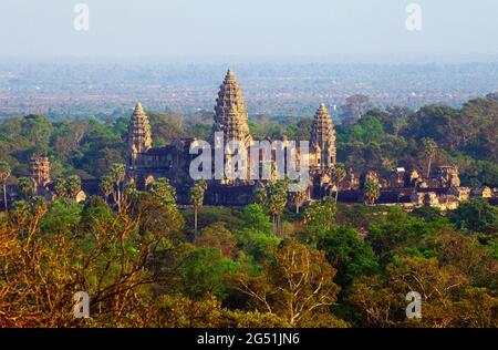 Vue sur Angkor Wat, Cambodge, Asie du Sud-est Banque D'Images