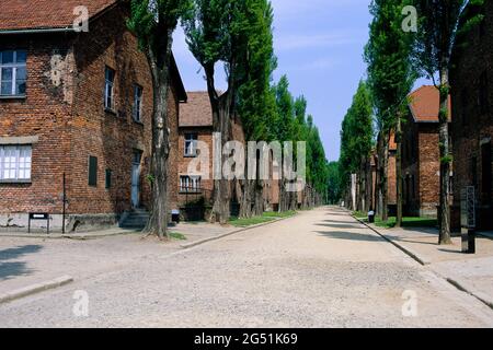 Camp de concentration d'Auschwitz, Oswiecim, petite Pologne Voivodeship, Pologne Banque D'Images