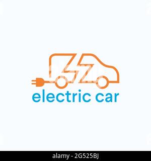 inspiration pour le logo exclusif des voitures électriques Illustration de Vecteur