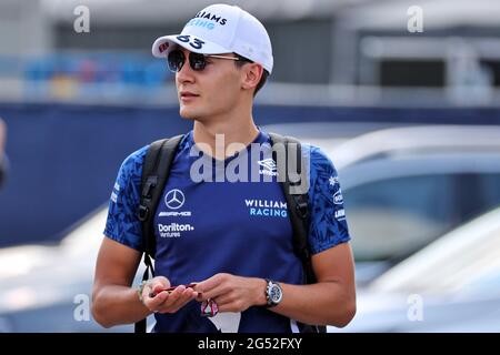 Spielberg, Autriche. 25 juin 2021. George Russell (GBR) Williams Racing. 25.06.2021. Championnat du monde de Formule 1, Rd 8, Grand Prix Steiermark, Spielberg, Autriche, Journée d'entraînement. Le crédit photo doit être lu : images XPB/Press Association. Crédit : XPB Images Ltd/Alamy Live News Banque D'Images