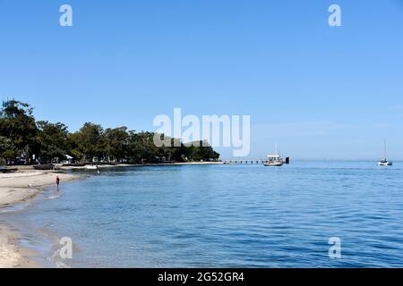 Scène de plage, scène AQUATIQUE BRIBIEISLAND Banque D'Images