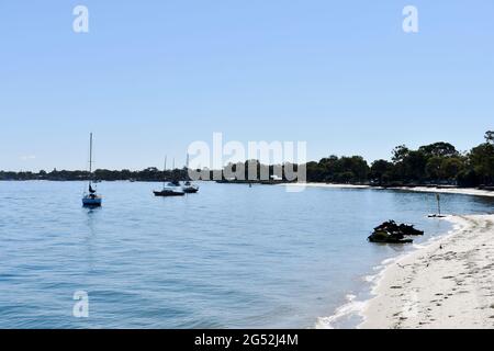 Scène de plage, scène AQUATIQUE BRIBIEISLAND Banque D'Images