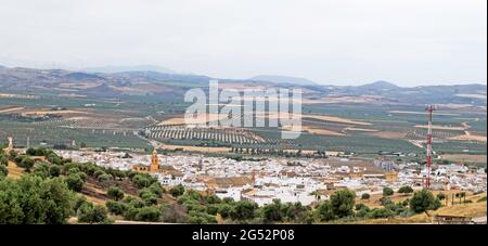 Vue panoramique sur Osuna, une des plus belles villes de Séville, Andalousie, Espagne Banque D'Images