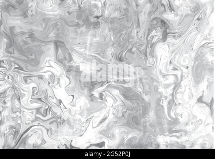 Encre marbre Noir et blanc Grunge Vector texture. Surface abstraite liquide pour la conception de maquette et l'arrière-plan. Illustration de Vecteur
